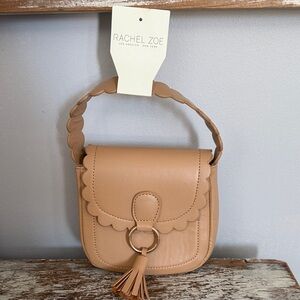 Rachel Zoe Beige Mini Bag with Scalloped Edge